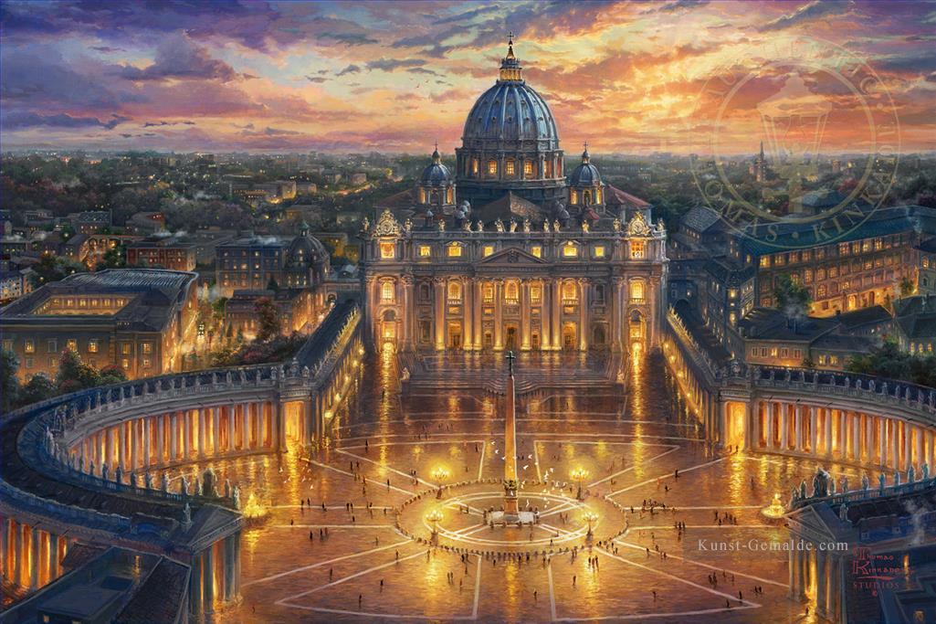 Vatikan Sonnenuntergang Stadtbild Ölgemälde